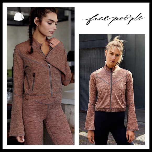 FREE PEOPLE BOHO ZIP UP ATHLEISURE JACKET A2C - Picture 8 of 8